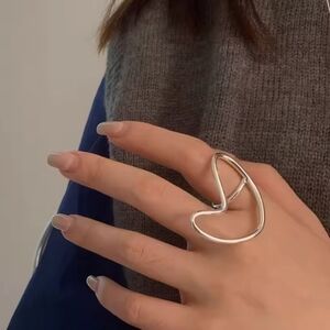 Brand New S925 Silver Heart Ring Adjustable Size